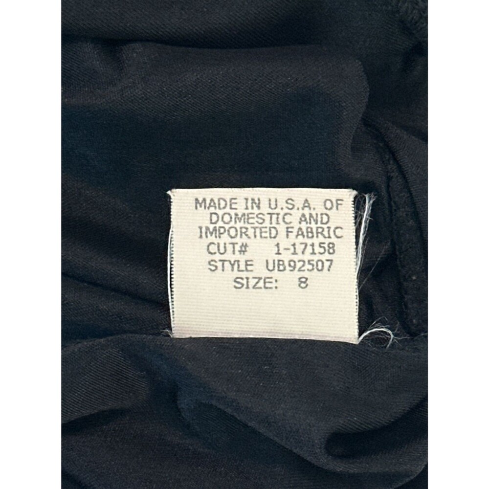 Vintage David Meister Black Ruched Dress Size 8 Carolyn Bessette Kennedy Style U - Picture 9 of 9